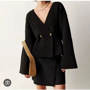 NWT Double Breasted Joie Black Cardigan